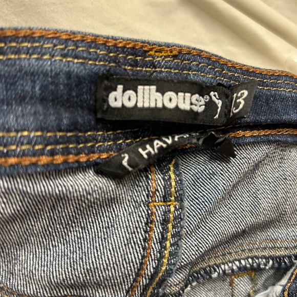 Darkwash Dollhouse Jorts - Picture 2 of 3